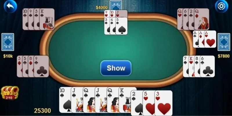 Một ván game với các bộ bài đặc biệt tạo kịch tính cao